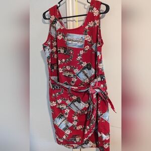 Hilo Hattie mock wrap dress